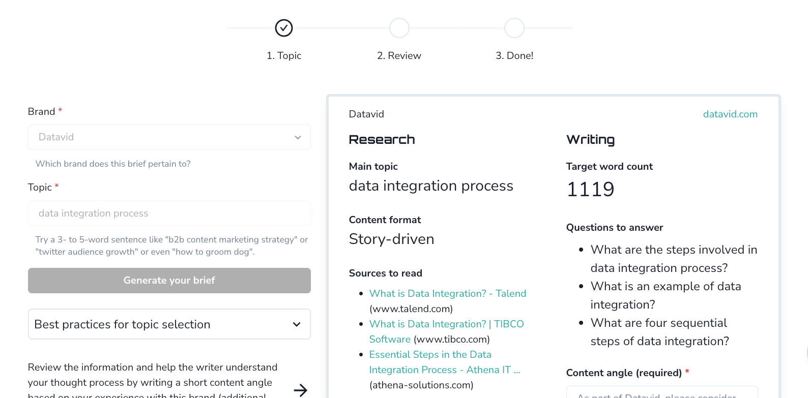 swiftbrief briefs screen